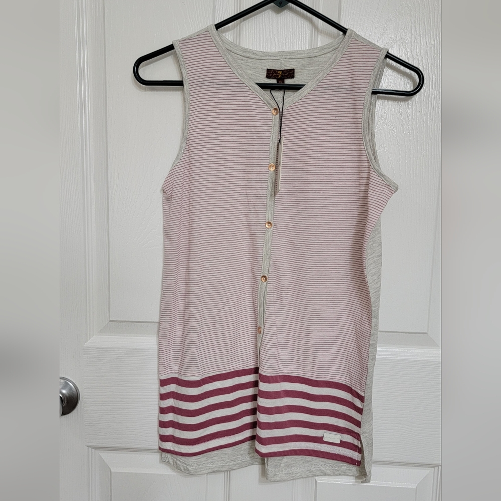 girls 7 for all mankind striped tank Sz XL NWT $35